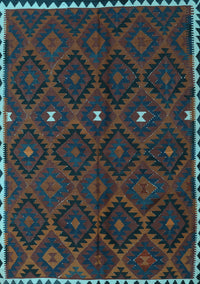 Oriental Light Blue Traditional Rug, con1683lblu