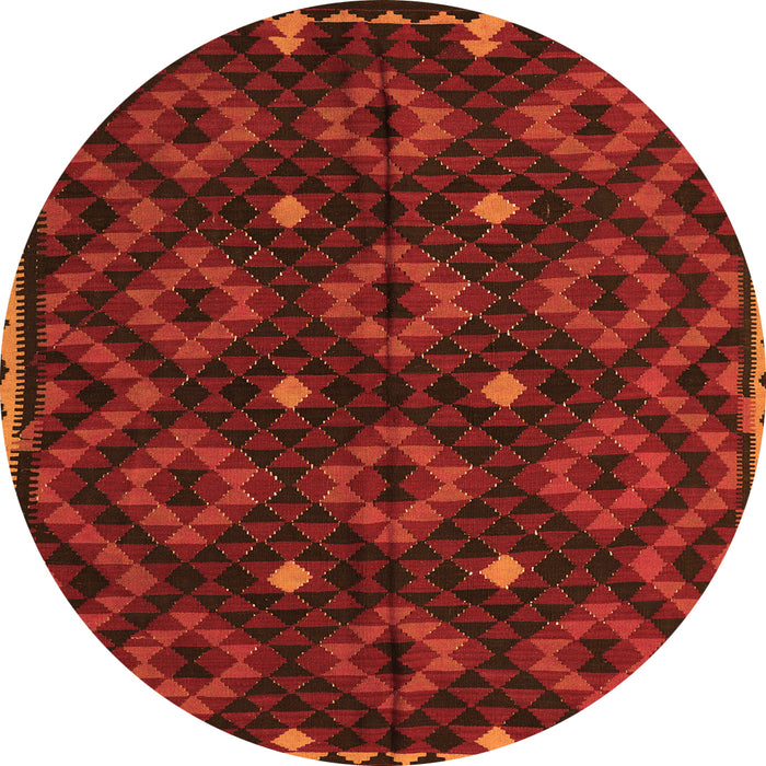 Square Oriental Orange Traditional Rug, con1684org