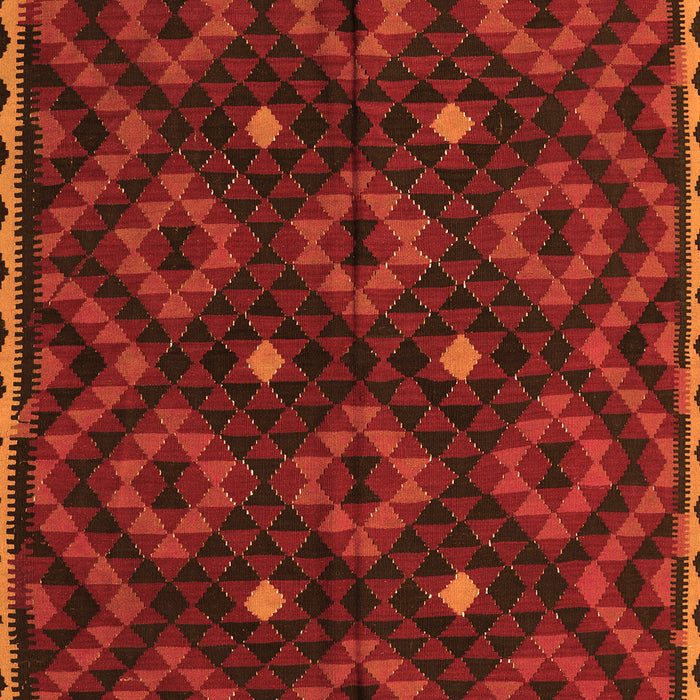 Serging Thickness of Machine Washable Oriental Orange Traditional Area Rugs, wshcon1684org