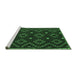 Sideview of Machine Washable Oriental Emerald Green Traditional Area Rugs, wshcon1684emgrn