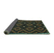 Sideview of Oriental Turquoise Traditional Rug, con1684turq