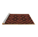 Sideview of Machine Washable Oriental Brown Traditional Rug, wshcon1684brn