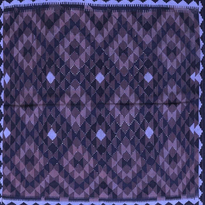 Square Oriental Blue Traditional Rug, con1684blu
