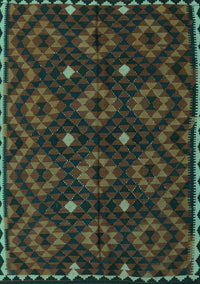 Oriental Turquoise Traditional Rug, con1684turq