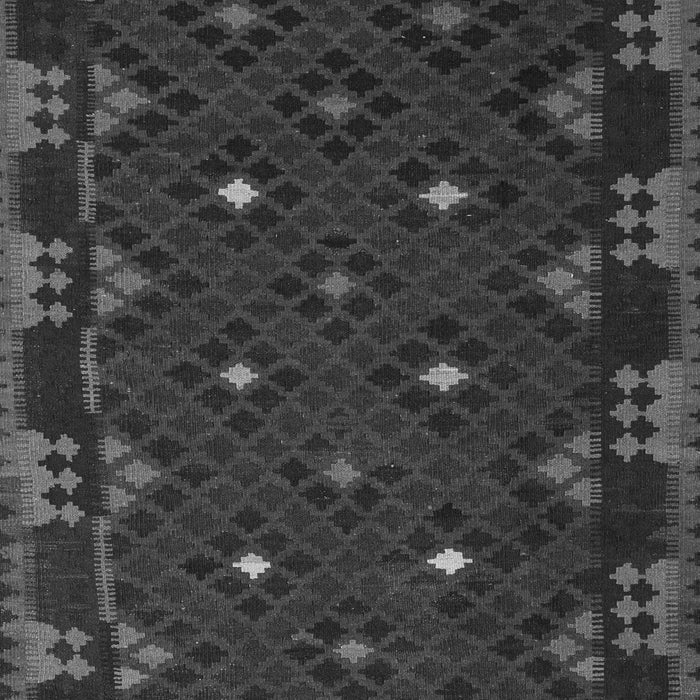 Serging Thickness of Machine Washable Southwestern Gray Country Rug, wshcon1685gry