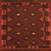 Serging Thickness of Southwestern Orange Country Rug, con1685org