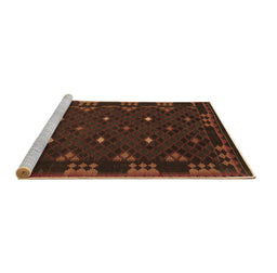 Sideview of Machine Washable Southwestern Brown Country Rug, wshcon1685brn
