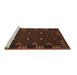 Sideview of Machine Washable Southwestern Brown Country Rug, wshcon1685brn