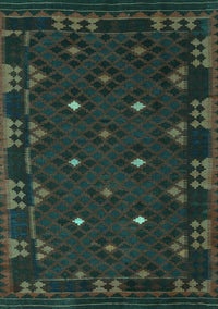 Southwestern Turquoise Country Rug, con1685turq