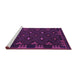 Sideview of Machine Washable Southwestern Purple Country Area Rugs, wshcon1685pur