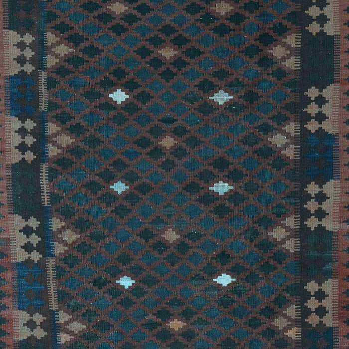 Machine Washable Southwestern Light Blue Country Rug, wshcon1685lblu