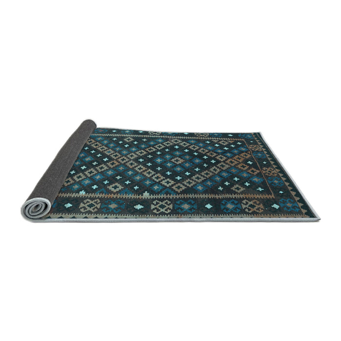 Sideview of Southwestern Light Blue Country Rug, con1686lblu