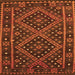 Serging Thickness of Southwestern Orange Country Rug, con1686org