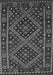 Serging Thickness of Machine Washable Southwestern Gray Country Rug, wshcon1686gry