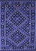 Machine Washable Southwestern Blue Country Rug, wshcon1686blu