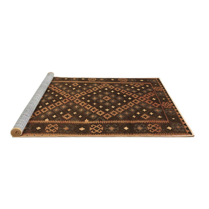 Sideview of Machine Washable Southwestern Brown Country Rug, wshcon1686brn