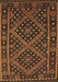 Southwestern Brown Country Rug, con1686brn