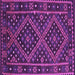 Square Southwestern Purple Country Rug, con1686pur