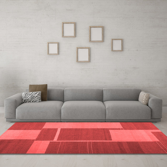 Contemporary Red Washable Rugs