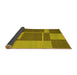 Sideview of Abstract Yellow Contemporary Rug, con1687yw