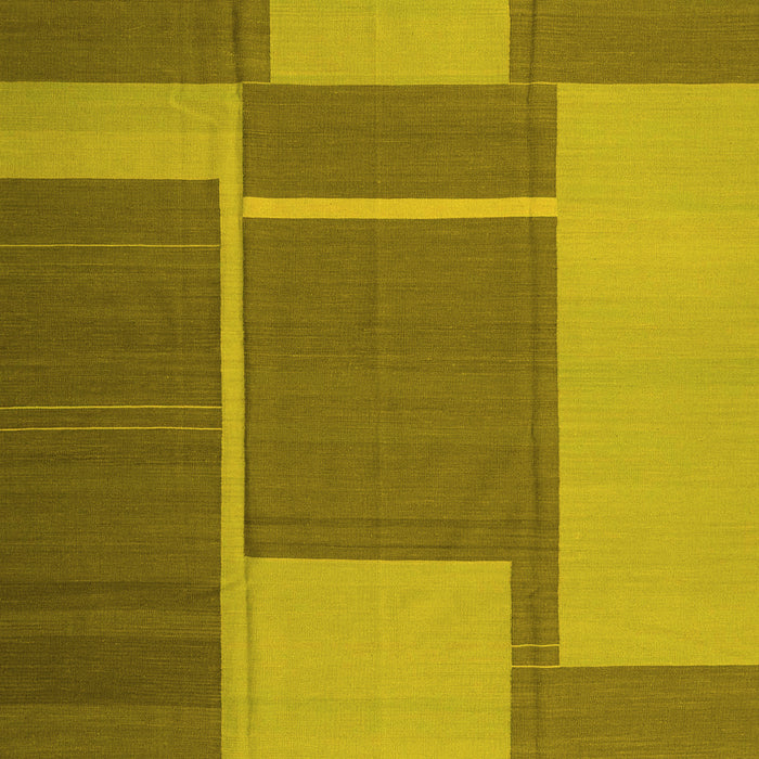 Abstract Yellow Contemporary Rug, con1687yw