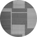 Square Abstract Gray Contemporary Rug, con1687gry