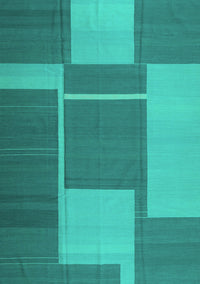 Abstract Turquoise Contemporary Rug, con1687turq