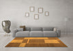 Machine Washable Abstract Orange Contemporary Area Rugs in a Living Room, wshcon1687org