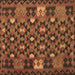 Square Machine Washable Oriental Brown Traditional Rug, wshcon1688brn