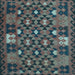 Square Oriental Light Blue Traditional Rug, con1688lblu