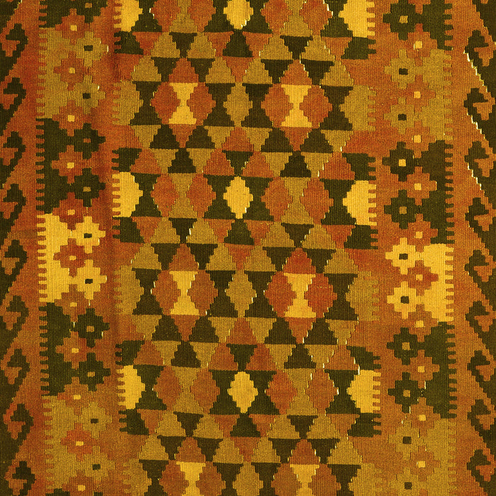 Machine Washable Oriental Yellow Traditional Rug, wshcon1688yw