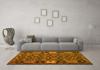 Machine Washable Oriental Yellow Traditional Rug, wshcon1688yw