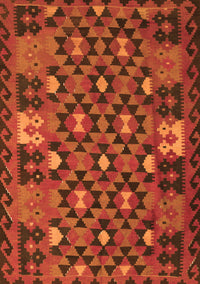 Oriental Orange Traditional Rug, con1688org