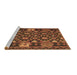 Sideview of Machine Washable Oriental Brown Traditional Rug, wshcon1688brn