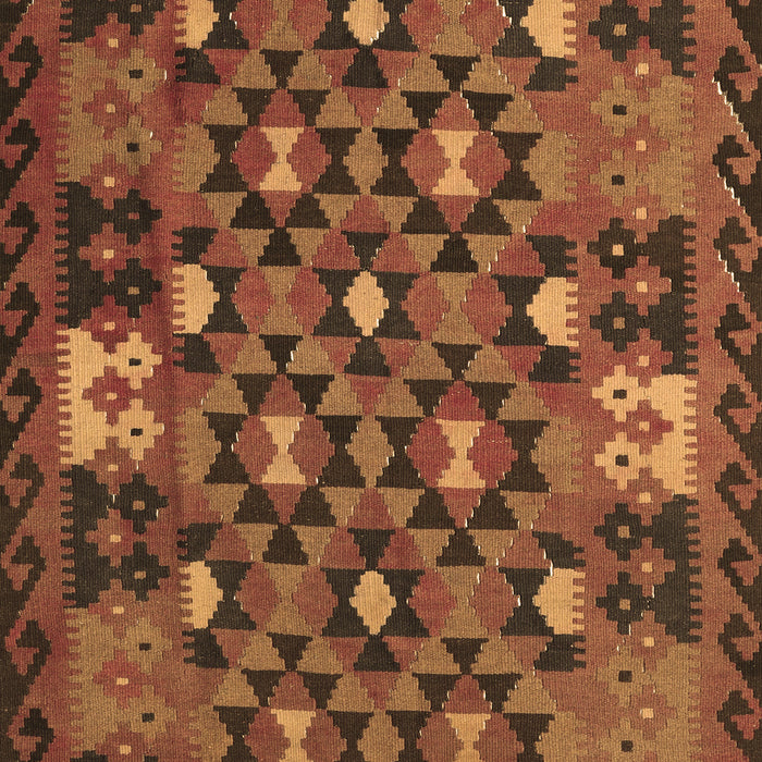 Machine Washable Oriental Brown Traditional Rug, wshcon1688brn