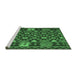 Sideview of Machine Washable Oriental Emerald Green Traditional Area Rugs, wshcon1688emgrn