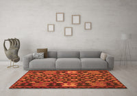 Machine Washable Oriental Orange Traditional Rug, wshcon1688org