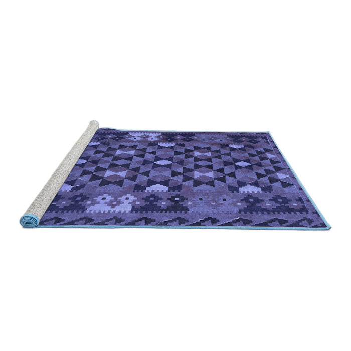 Sideview of Machine Washable Oriental Blue Traditional Rug, wshcon1688blu