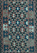 Machine Washable Oriental Light Blue Traditional Rug, wshcon1688lblu