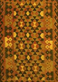 Oriental Yellow Traditional Rug, con1688yw