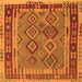 Serging Thickness of Southwestern Orange Country Rug, con1689org