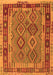 Serging Thickness of Machine Washable Southwestern Orange Country Area Rugs, wshcon1689org