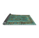 Sideview of Southwestern Light Blue Country Rug, con1689lblu