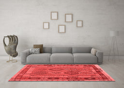 Country Red Washable Rugs