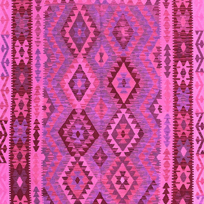 Machine Washable Southwestern Pink Country Rug, wshcon1689pnk