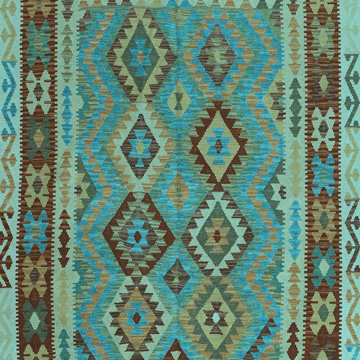 Southwestern Light Blue Country Rug, con1689lblu