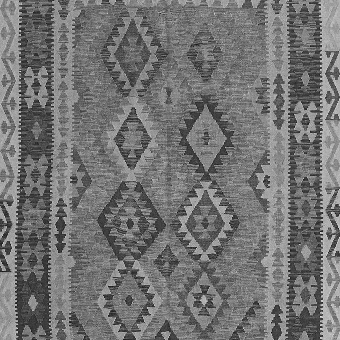 Serging Thickness of Machine Washable Southwestern Gray Country Rug, wshcon1689gry