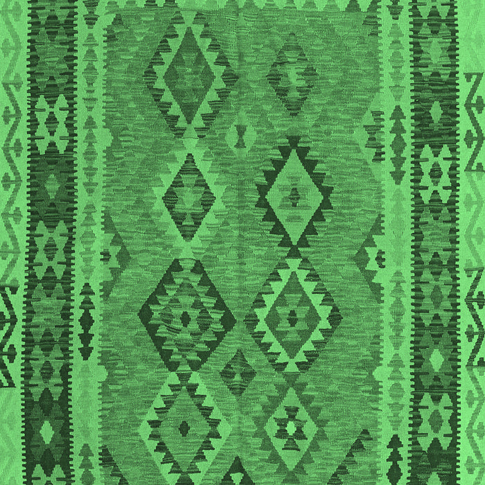 Machine Washable Southwestern Emerald Green Country Area Rugs, wshcon1689emgrn