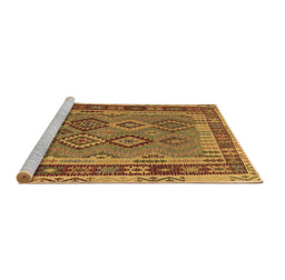 Sideview of Machine Washable Southwestern Brown Country Rug, wshcon1689brn