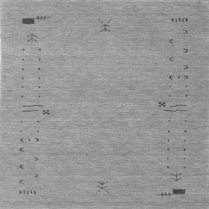 Round Machine Washable Abstract Gray Contemporary Rug, wshcon168gry